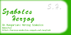 szabolcs herzog business card